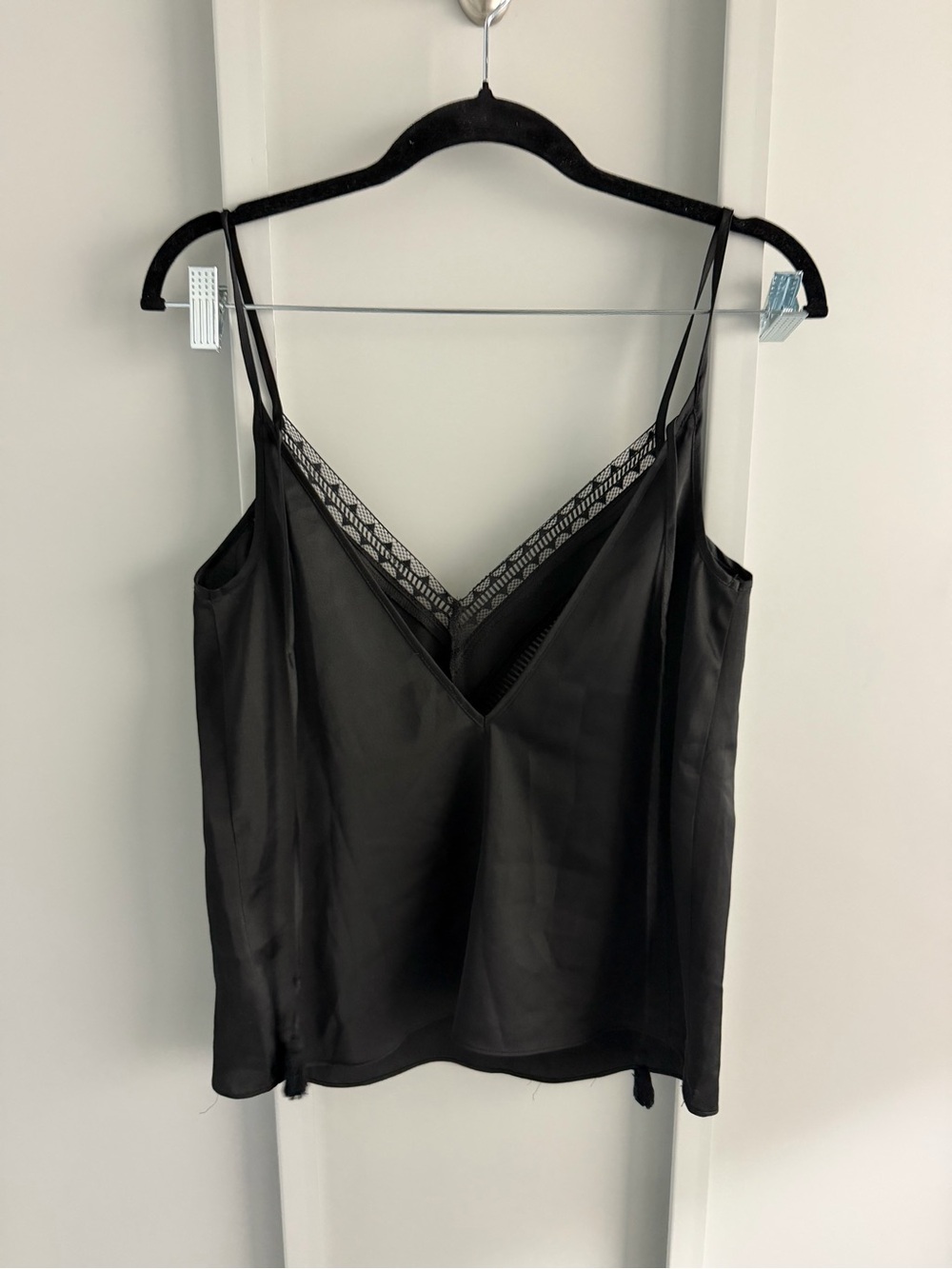 Etam Black Lingerie-Style Camisole with Lace Detail - Size Small Like new - Picture 5 of 11